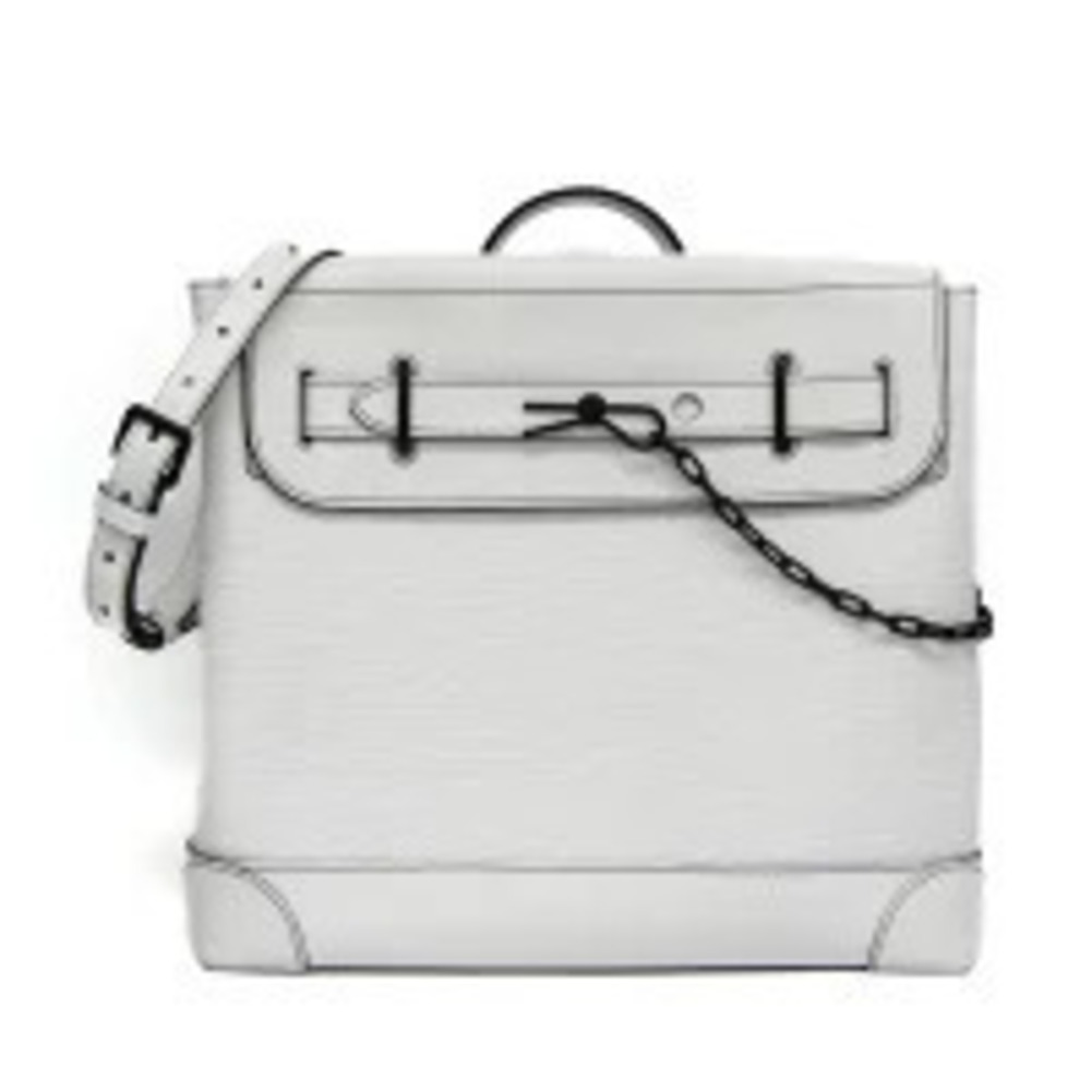 Louis Vuitton Epi Steamer Shoulder Bag Leather White
